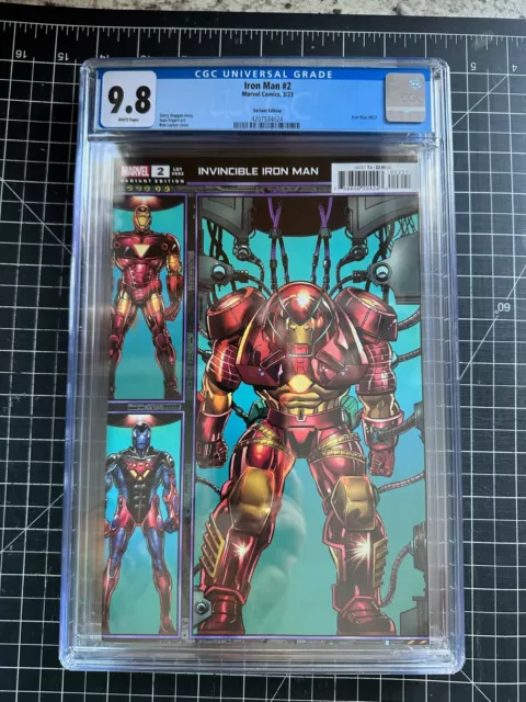Marvel Invincible Iron Man #2 2023 Bob Layton Connecting Armor Cover CGC 9.8