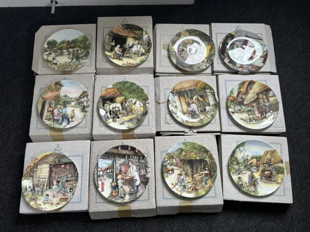 Set 12 Collector Plates Royal Doulton Susan Neale Old Country Crafts