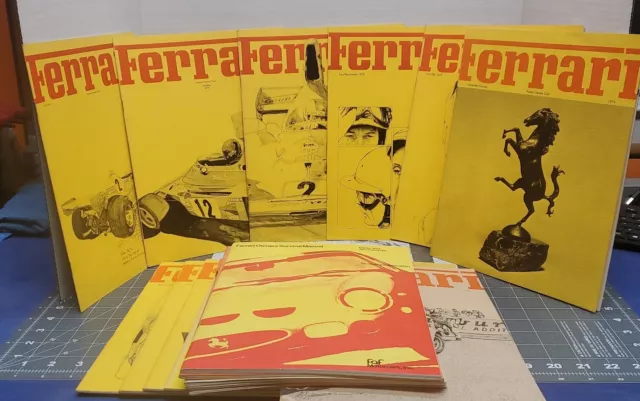 Lot 20 Ferrari Owners Club Magazines 1973-1978 Vintage Sports Car Antique