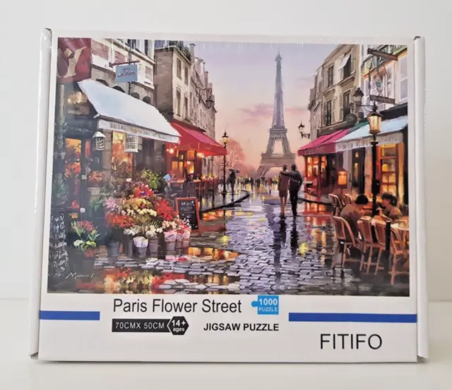 Paris flower street 1000 pieces jigsaw puzzle 70cm x50cm - Sealed - Brand New