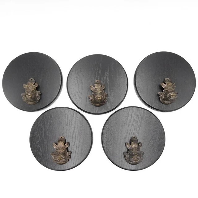 5X Keilerschilder Redondo Oscuro Af 21 CM Con 5 Pieza Jabalí Cabeza Decoración