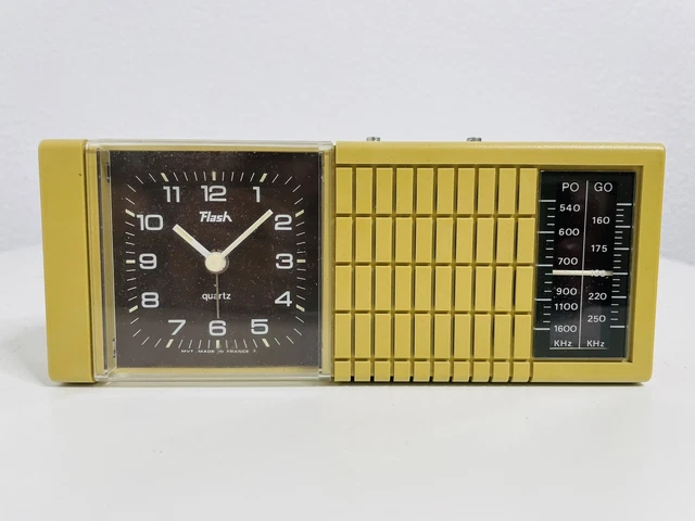 Flash Radio Reloj Vintage 1980s