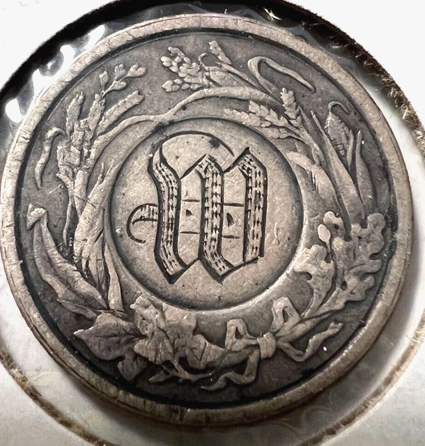 LOVE TOKEN COLLECTABLE: 1900 Barber Dime Engraved "W" Silver COBM-1858