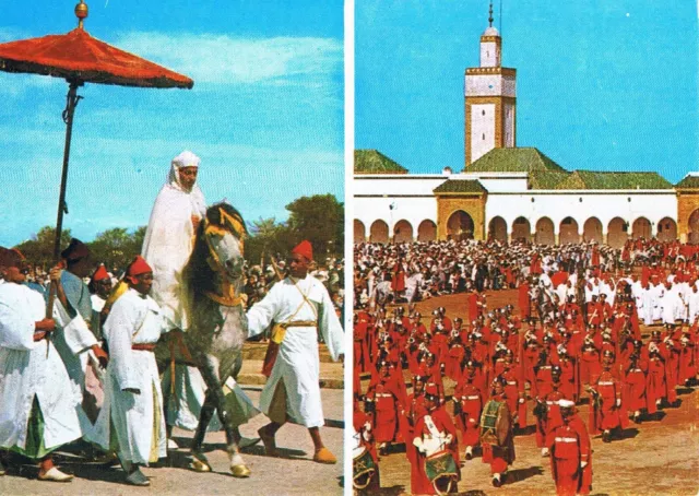 Postcard Marokko Morocco Maroc Rabat König King Hasan II Maghreb Freitag Gebet