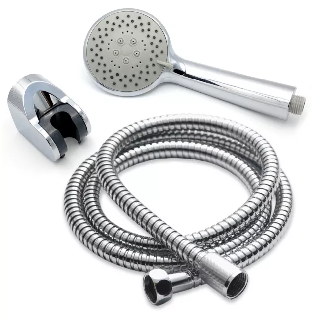 5 Mode Universal High Pressure Chrome Shower Head and Hose Set /Saving 50% Water