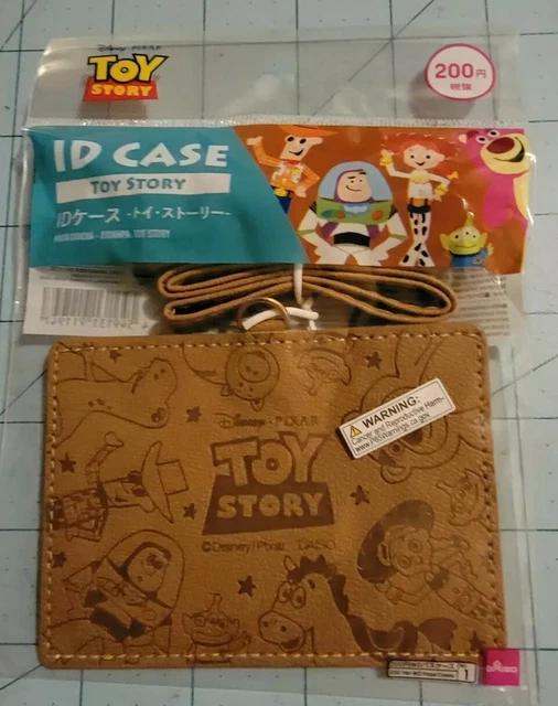 DAISO BRAND DISNEY Pixar Brown Toy Story ID Case W Lanyard New DAISO BRAND DISNEY Pixar Brown Toy Story ID Case W Lanyard New