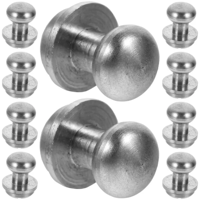 10 Pcs Stainless Steel Knobs Round Cabinet Door Dresser Handles for Closet