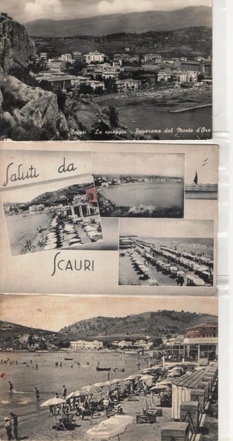 Tre Cartolina  Spiaggia    Di  Scauri Viaggiate