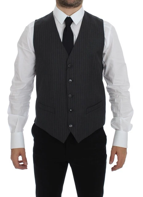 Gilet Homme Dolce & Gabbana - Laine Et Polyester Noir - Taille US 38 / IT 48 - Neuf Avec Étiquettes