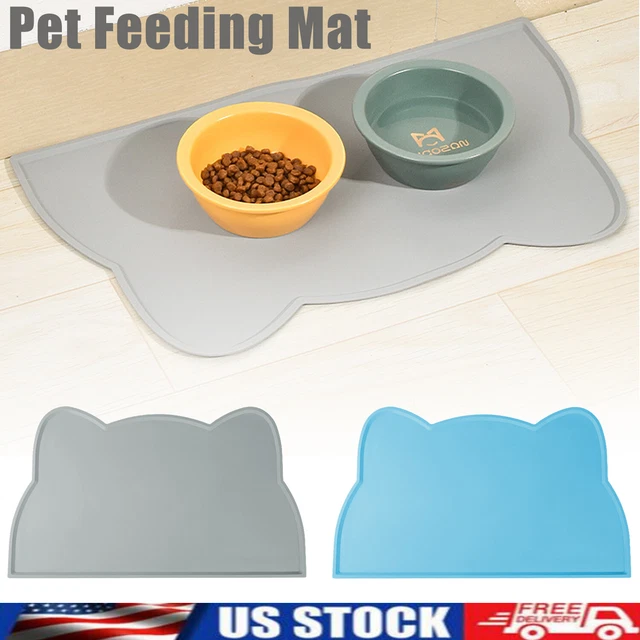 Pet Silicone Placemat Feeding Bowl Food Non Slip Dog Cat Mat Waterproof Home US