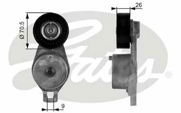 GATES Galet tendeur pour JEEP WRANGLER T38185 - Pièces Auto Mister Auto