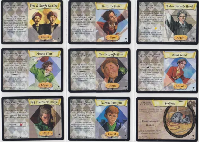 Harry Potter Quidditch Cup CCG TCG Rare Foil Hologram Card Selection