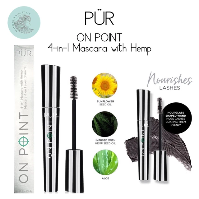 Rímel PÜR On Point 4 en 1 con cáñamo NEGRO