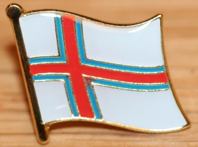 FAROE ISLANDS Flag Enamel Pin Badge