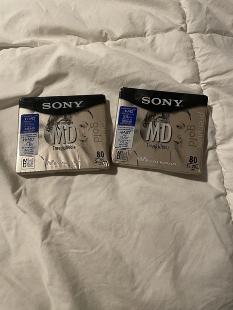 5 Mini Dischi Sony MDW80 - Dischi MD Da 80 Minuti, Per Registratori MiniDisc