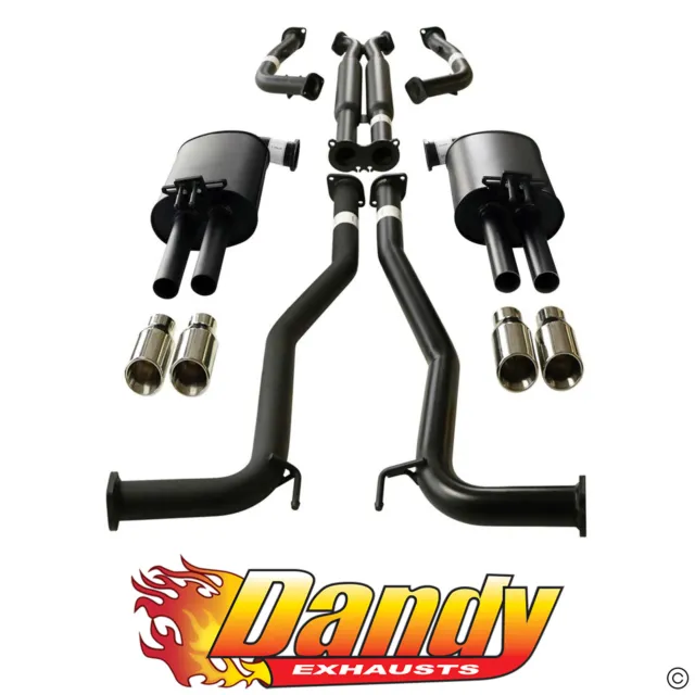 Twin 2.5 Inch Catback Exhaust For Commodore VE VF V6 V8 Ute With Angle Tips
