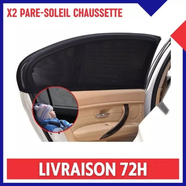 X2 PARE SOLEIL Chaussette Vitre Arrière Voiture Auto Protection UV