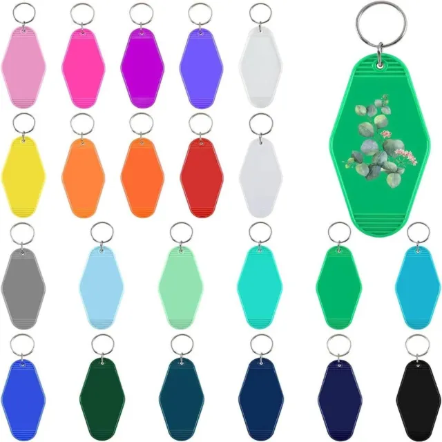 ABS Motel Keychain Multicolor Double-Sided Heat Tags for Sewing