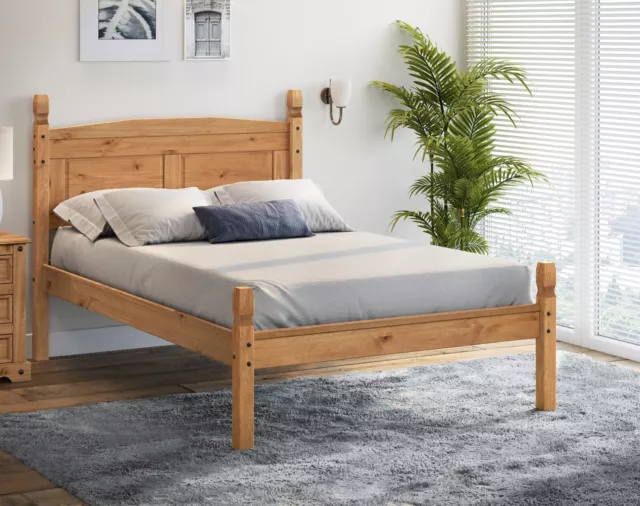 Corona Bed Frame 4ft Small Double Low End Bedroom Solid Pine Mercers Furniture®