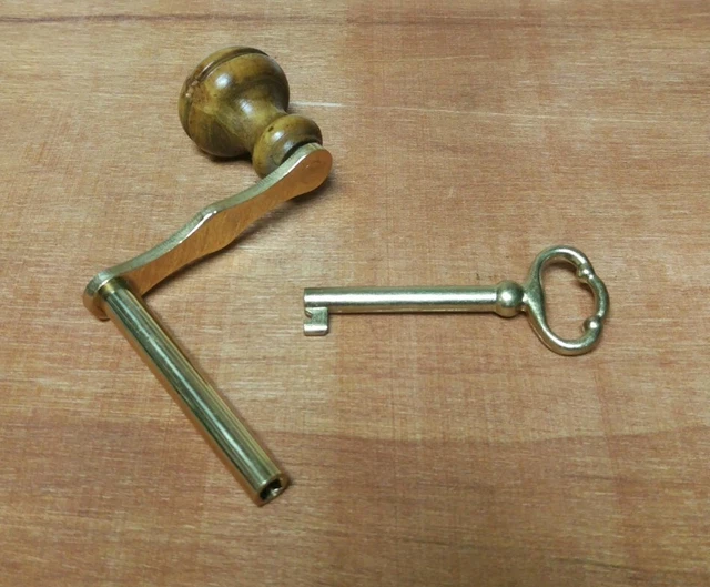 HOWARD MILLER GRANDFATHER Clock Door Lock and Key with outside keyhole