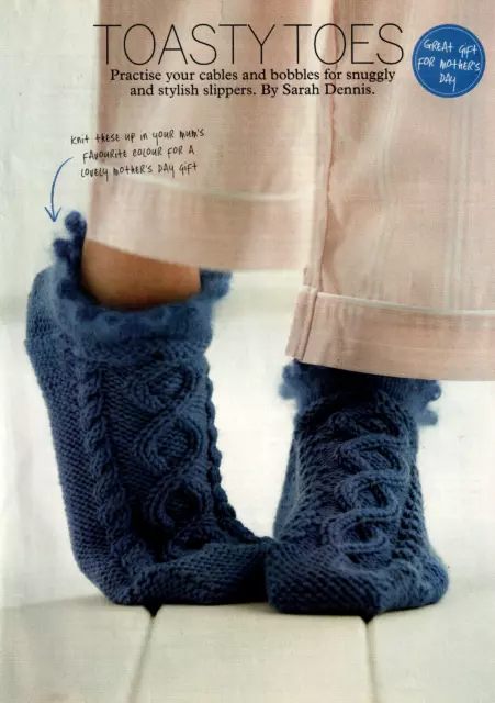 Wool  KNITTING PATTERN, Women Slippers and Snuggly Cowl
