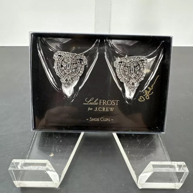 LULU FROST for J. CREW Shoe Clips Crystal Encrusted New W/ Box