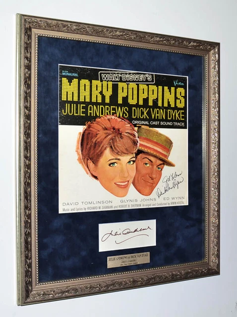 JULIE ANDREWS, DICK VAN DYKE Signed MARY POPPINS Autograph FRAME, DVD, COA, UACC JULIE ANDREWS, DICK VAN DYKE Signed MARY POPPINS Autograph FRAME, DVD, COA, UACC