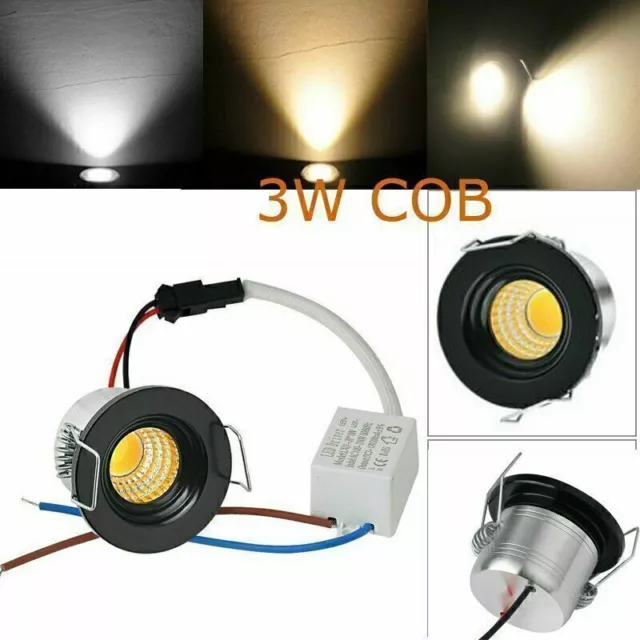 5/10x LED Recessed Small Ceiling Lights Cabinet Mini Spot Downlight 3W Minispot