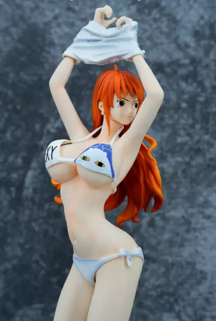 New GK One Piece  Nami Beach Swimsuit Ver. Sexy Anime Figure Figurine Statue Toy