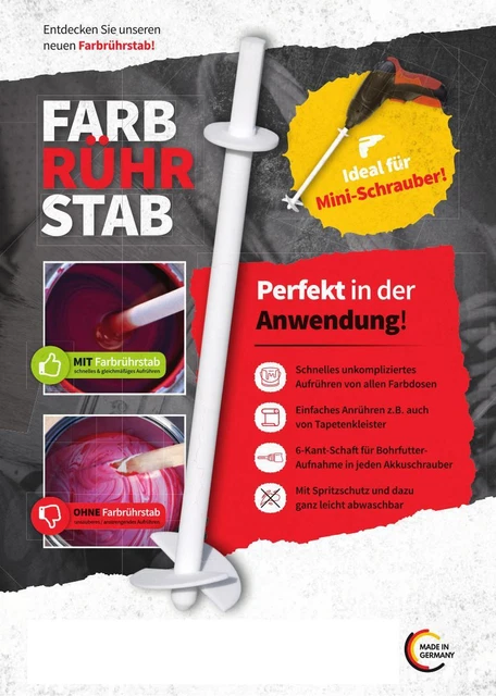 Farbrührstab Gerlieedma Miscelatore di Colore Pale per Mixer Mischquirl