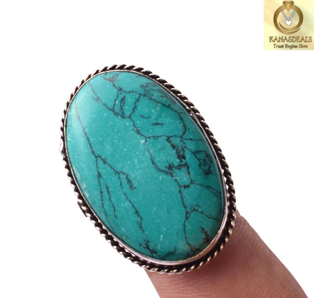 Turquoise Plated Ring Jewellery Impressive 11 Gm Value-Priced @1.99-63739