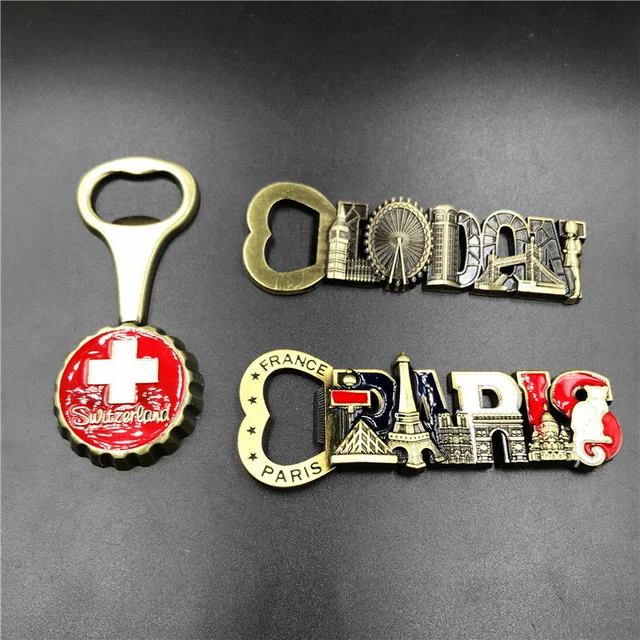 Metal Fridge Magnets Beer Bottle Opener National Landmarks Tourist Souvenirs