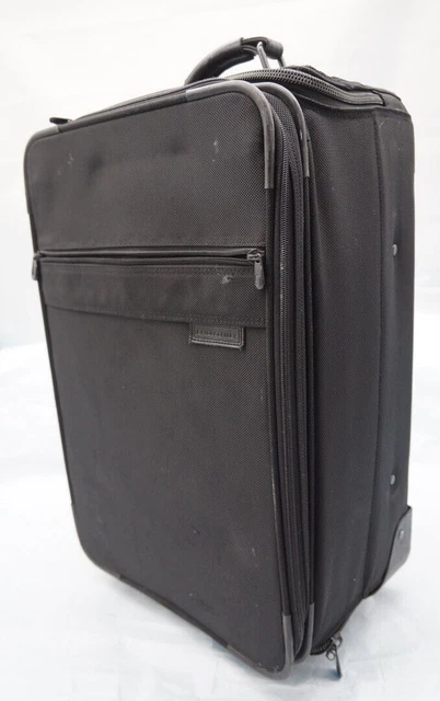 Briggs & Riley Black Ballistic 21" Upright Wheeled Carry-On Garment Bag Suitcase