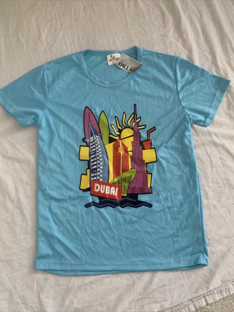 Boys Brand New Blue Dubai T-shirt