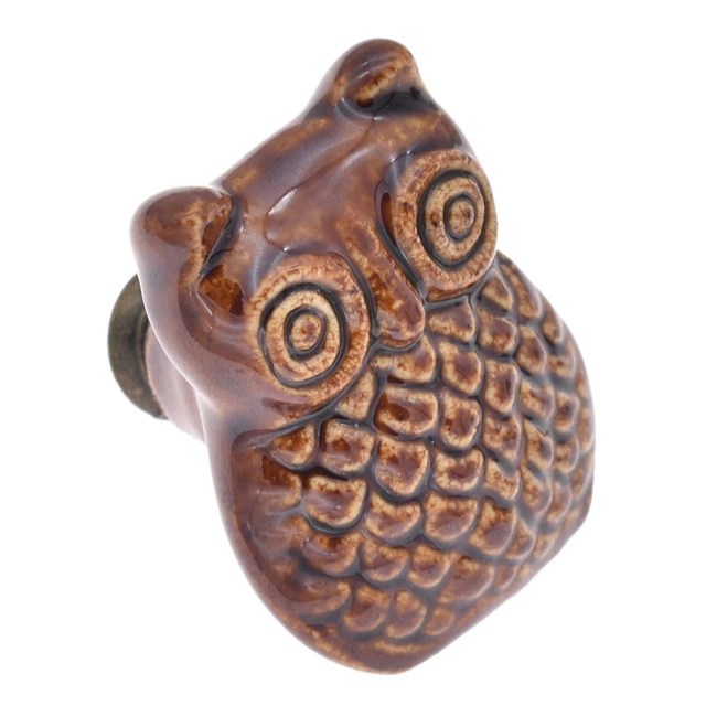 Jolie poignée d'armoire hibou en céramique armoire de cuisine placard tiroir poignée de traction 1 pièce 3