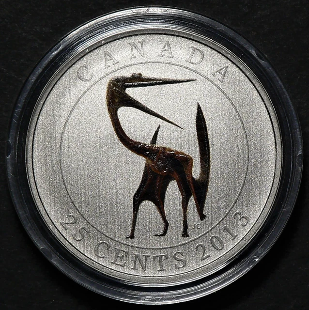 2013 Canada Quetzalcoatlus 25 Cents Dinosaur Luminescent #19690