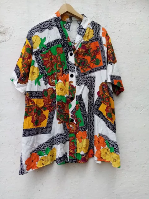 Hawaiihemd Männer Kurzarmhemd Freizeit Bluse Shirt Hawai Oberteil Boho Hipster