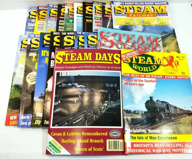 20 x Steam Railway Magazines & Misc Bundle Lot Pre-Owned Vintage 1980s-2000s