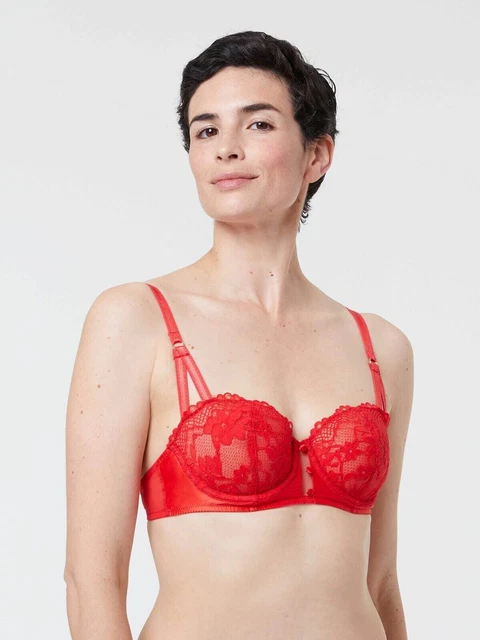Soutien-gorge Chantal Thomass - Modèle Frivole - Taille 90D - Imprimé Pois - Corbeille - Neuf étiqueté