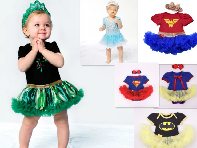 BABY GIRLS PRINCESS dress Superhero Girl Tutu Fancy Party Outfit Dress Costume