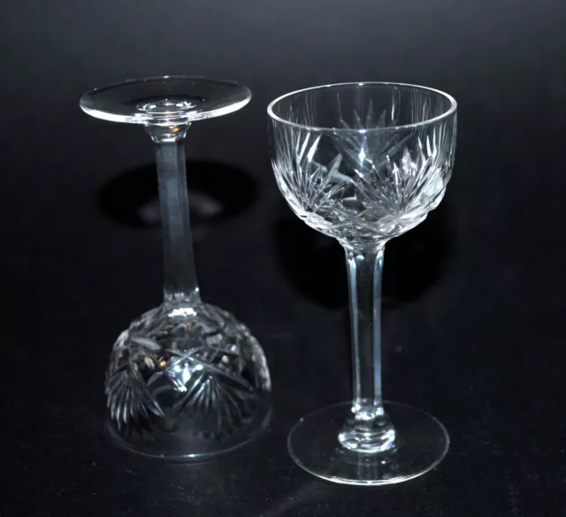 SAINT-LOUIS Lot 2 verres à liqueur TIVOLI en cristal taillé 4147 comme MASSENET