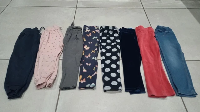 Girls Toddler 8x Trouser Bottoms Bundle 2-3 Years Zara M&S H&M F&F
