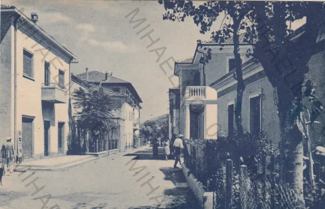 Cartolina Gabicce Pesaro Marche Via Vittorio Veneto Mare Vacanza Viaggiata 1953