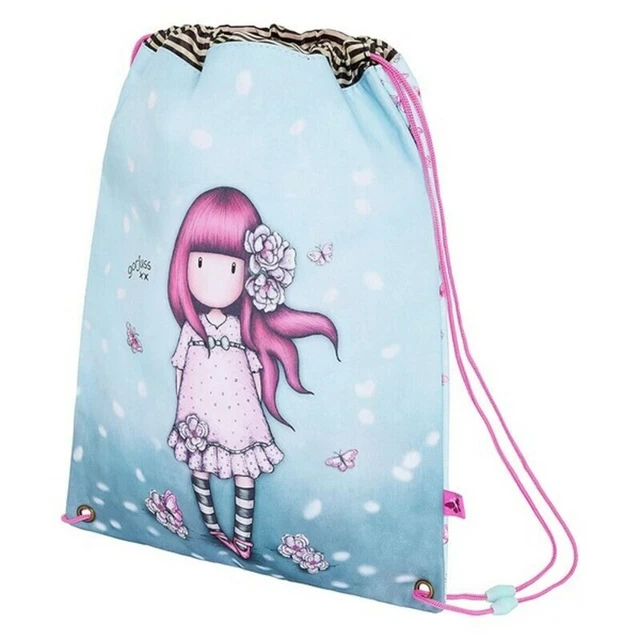 Rucksacktasche mit Bändern Gorjuss Cherry Blossom türkis