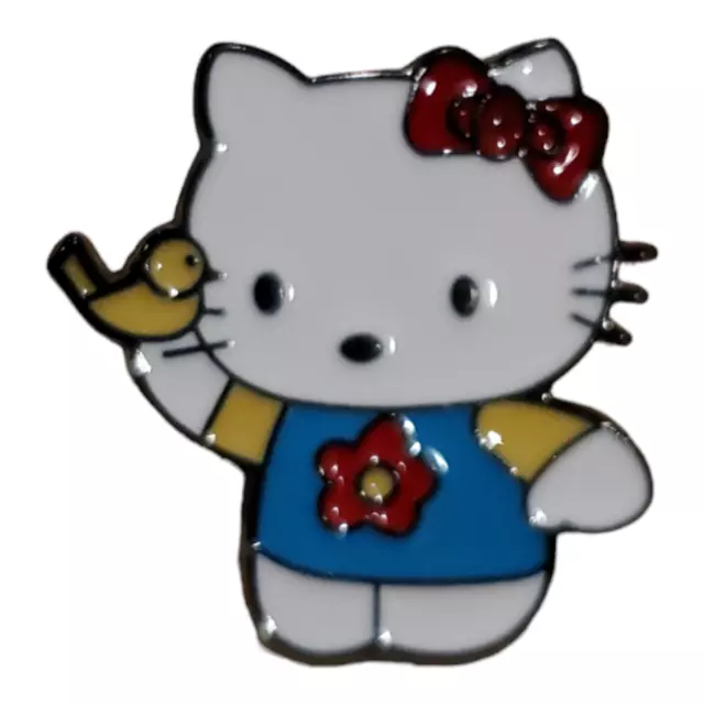 Hello Kitty With Bird Inspired Enamel Pin Lapel Cartoon Anime Cat Gift New