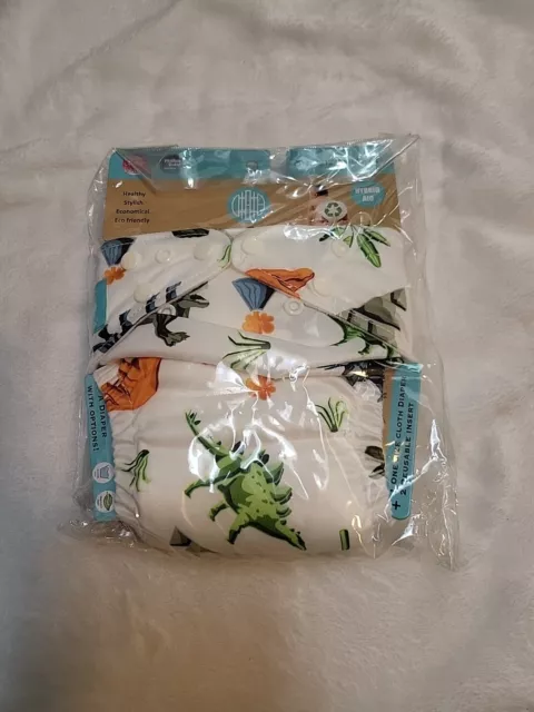 Charlie Banana Cloth Diaper Brand New Dinosaurs 1 Diaper 2 Inserts One Size