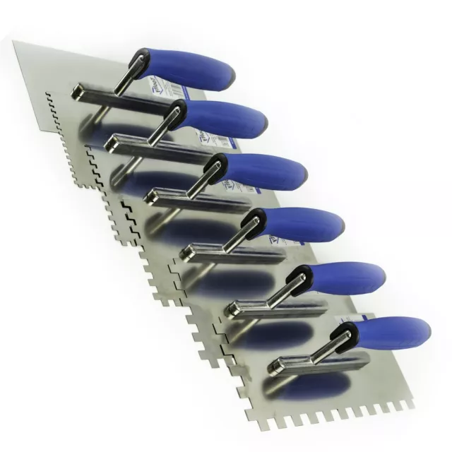 Toolty Stainless Steel Square Notched Trowels Tiling Grout Float Spread Trowel