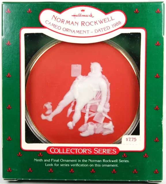 Hallmark Norman Rockwell And To All A Good Night 9Th Series Cameo Ornament 1988