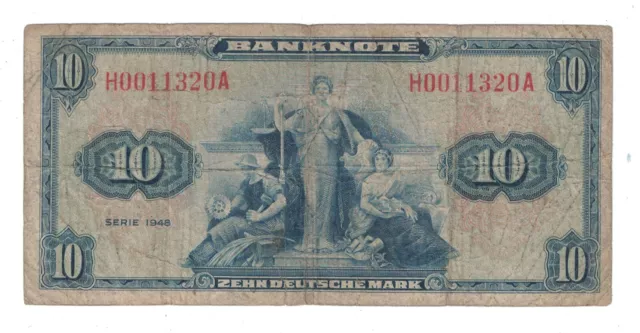 Germany (Federal Republic) - 1948 10 Deutsche Mark Banknote (P-5a)