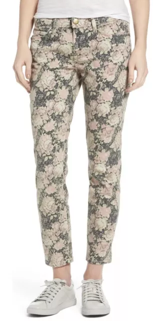 NWT Women's Current/Elliott "The Stiletto" Floral Print Skinny Jeans Sz 27
